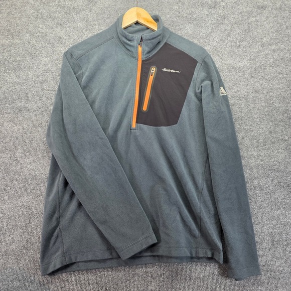 Eddie Bauer Other - Eddie Bauer Mens Gray Fleece‎ Quarter Zip Pullover Sweater Size M First Ascent